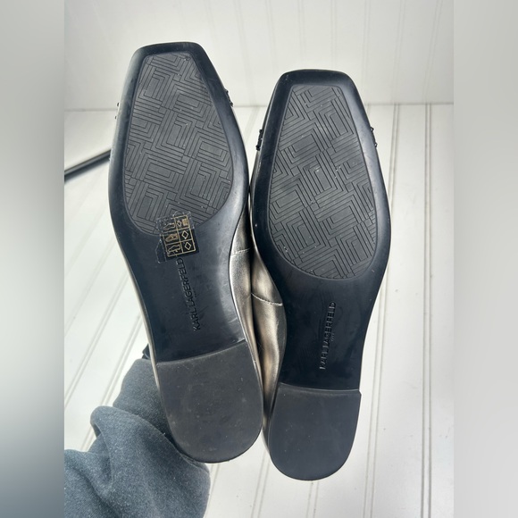 Karl Lagerfeld Vintage Paris Metallic Silver Flats Women’s Size 8 - Picture 7 of 7